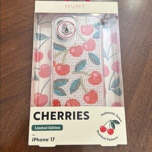 MVMT limited edition CHERRIES 🍒 iPhone 17 beaded case